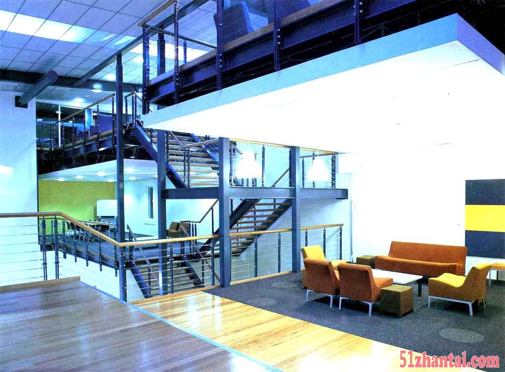石家庄钢结构室内阁楼楼梯安装施工-图1
