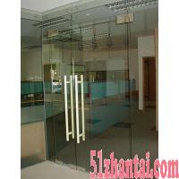定做钢化玻璃门、上海地弹簧玻璃门安装、上海修玻璃门自动门-图4