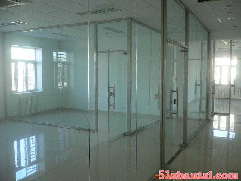 朝阳区安装玻璃隔断北京办公室定做玻璃隔断-图1