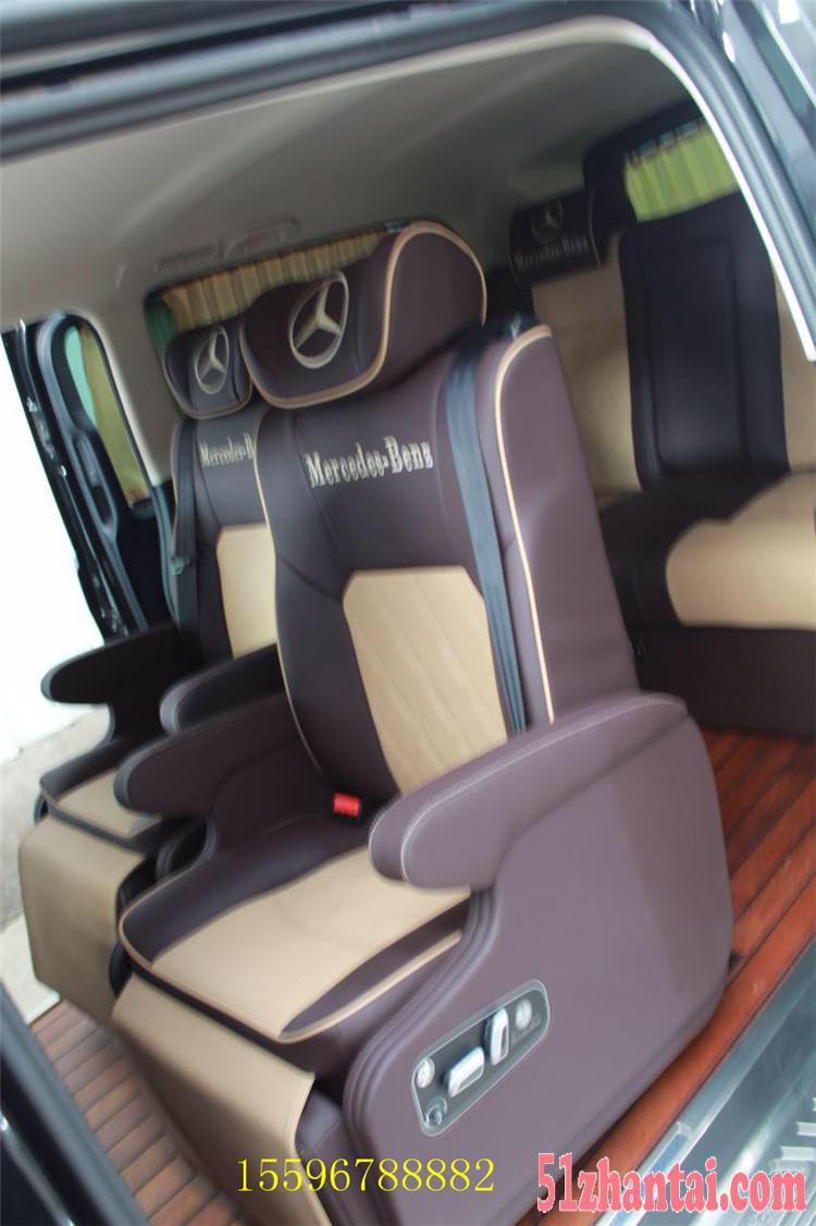 西安奔驰威霆内饰改装航空座椅、沙发床、木地板，只要求舒适-图2