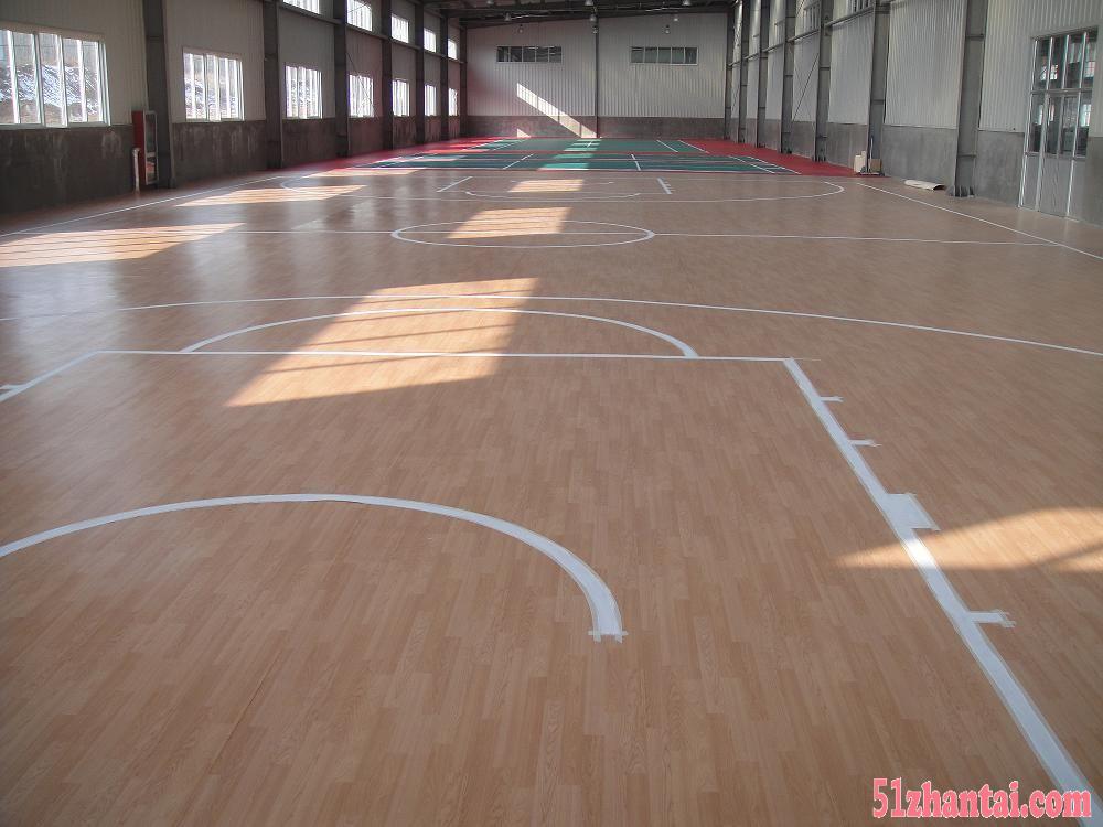 济南篮球场排球场PVC塑胶运动地板-图1