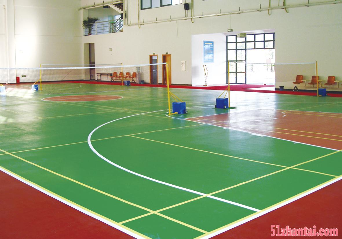 济南篮球场排球场PVC塑胶运动地板-图3