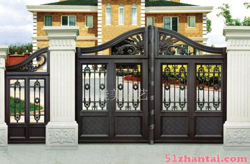 天津铝艺庭院门，铝艺厂家，铝艺护栏围栏定做安装-图3