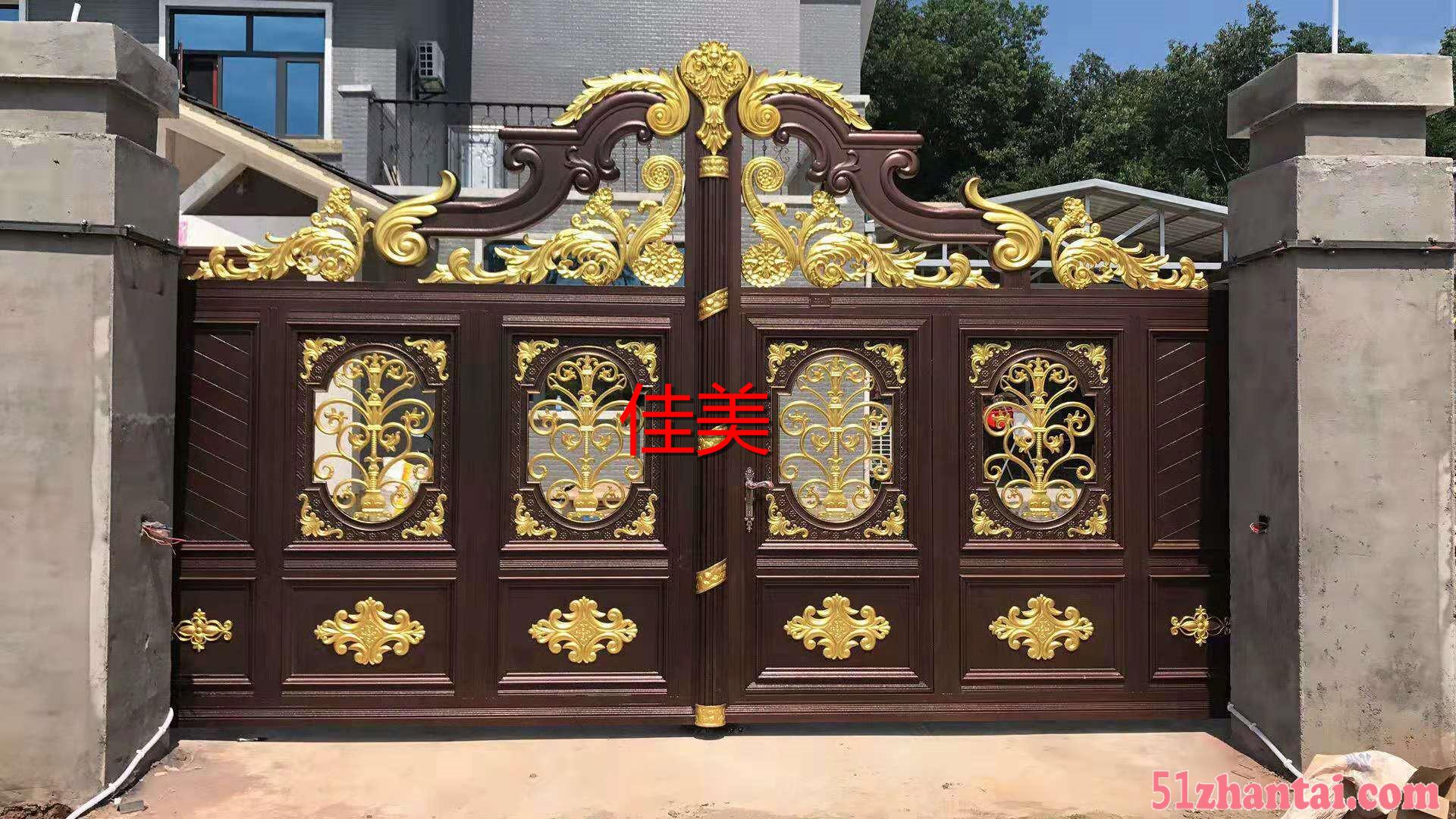 天津庭院围栏护栏大门，天津铝艺庭院门，铁艺围栏加工-图1