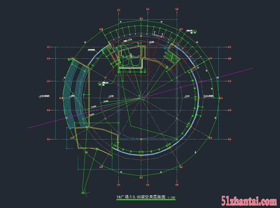 沈阳义鑫设计圆形钢结构建筑结构广场设计工程展示图-图1