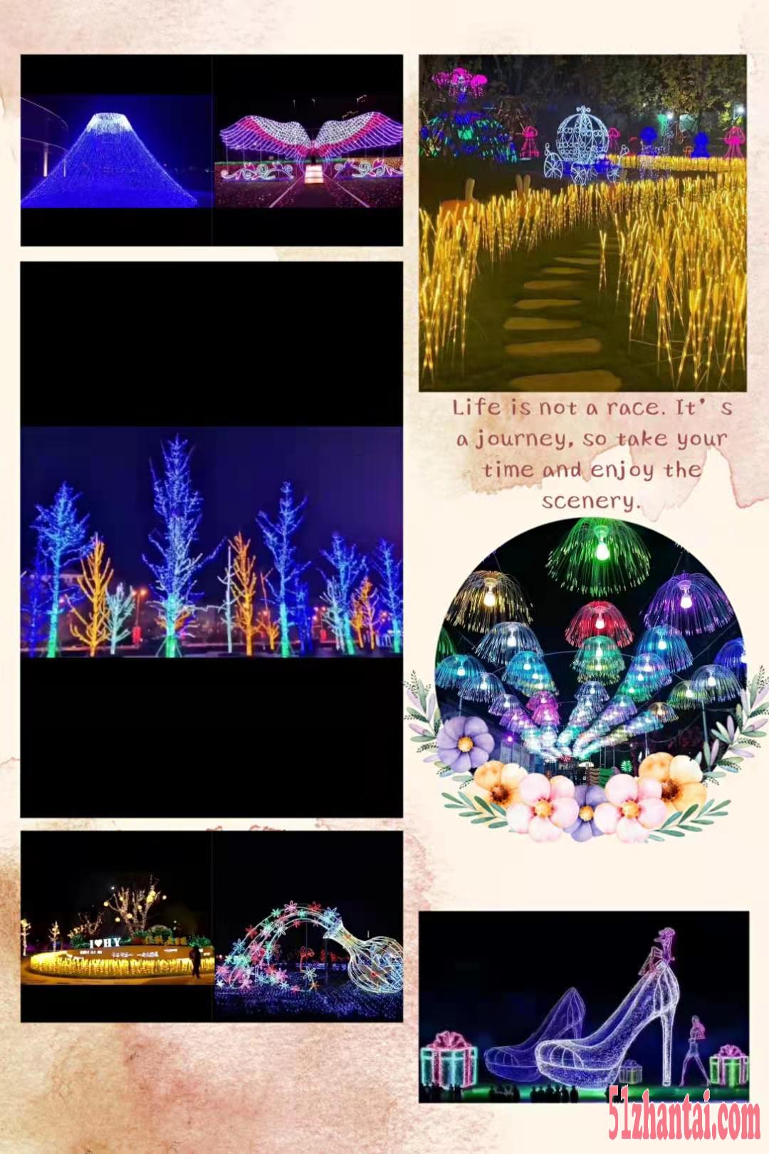 上海梦幻灯光节租赁灯光主题展造型设计整体场地树木亮化-图2